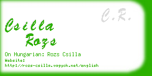 csilla rozs business card